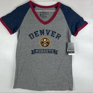 NWT Denver Nuggets Women's Gray and Blue Short Sleeve Tee